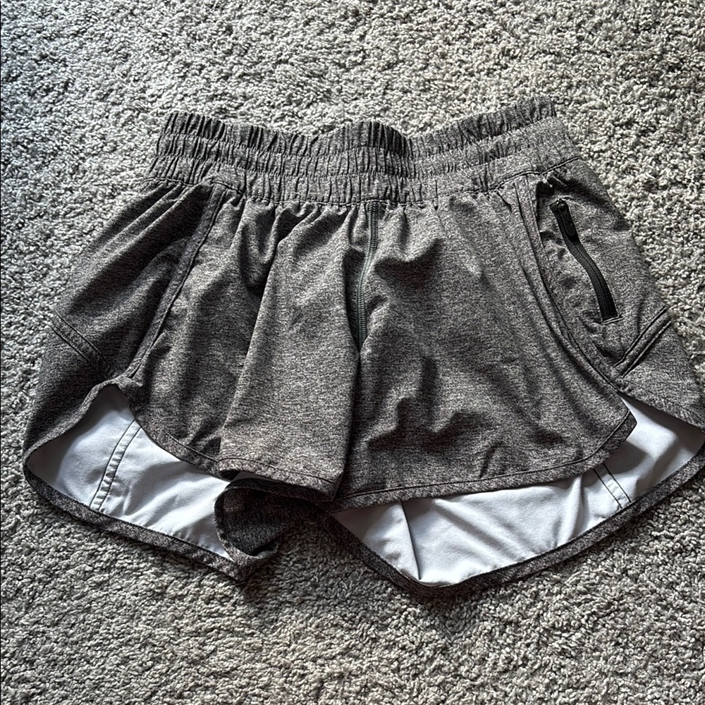 Lululemon Athletica Gray Athletic Shorts Lightweight Dolphin Hem